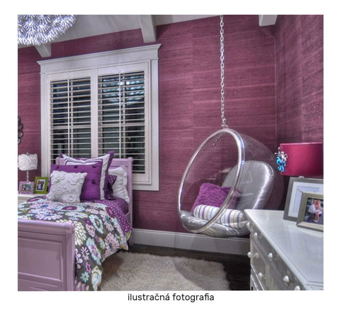 Závěsné houpací křeslo Belgica 1 (transparentní + zlatá + šedá)