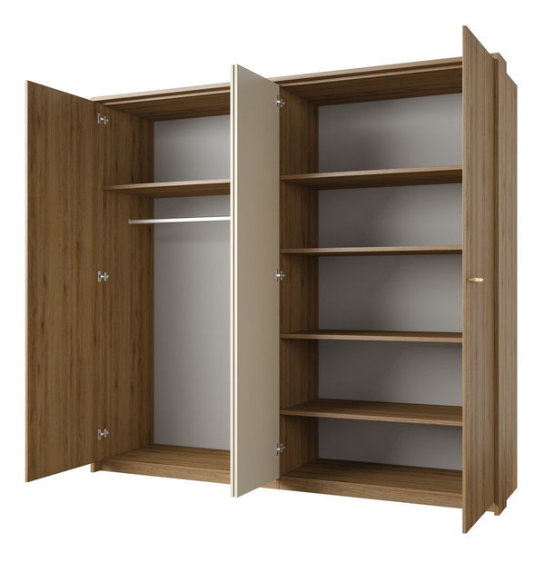 Rám pro šatní skříň Verdeene L (divoký dub + béžová) *výprodej