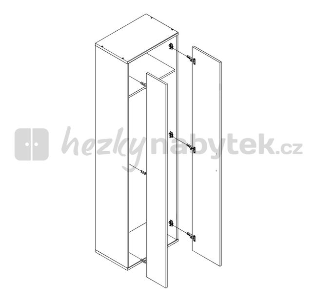 Šatní skříň BRW October SZF2D