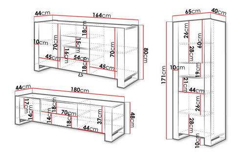Nábytek do obývacího pokoje Elexia I (wotan + antracit)
