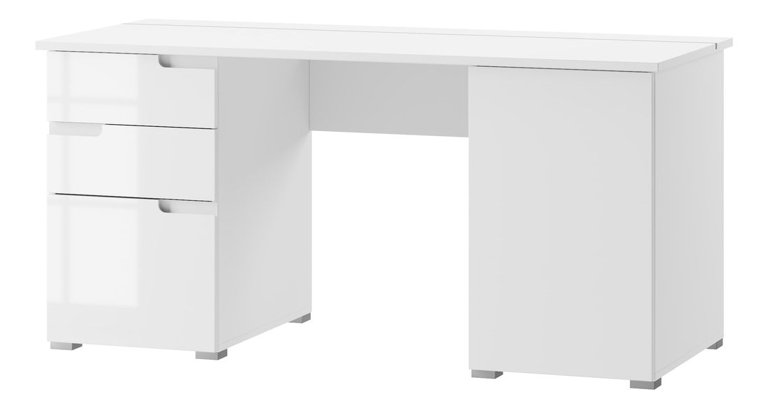 PC stolek Sallosa 15 (bílá + lesk bílý)