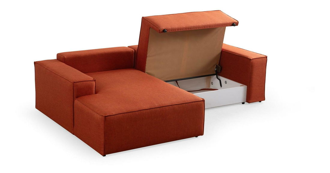 Rohová sedačka Pirlofenzza (s úl. prostorem) (L) (oranžová)