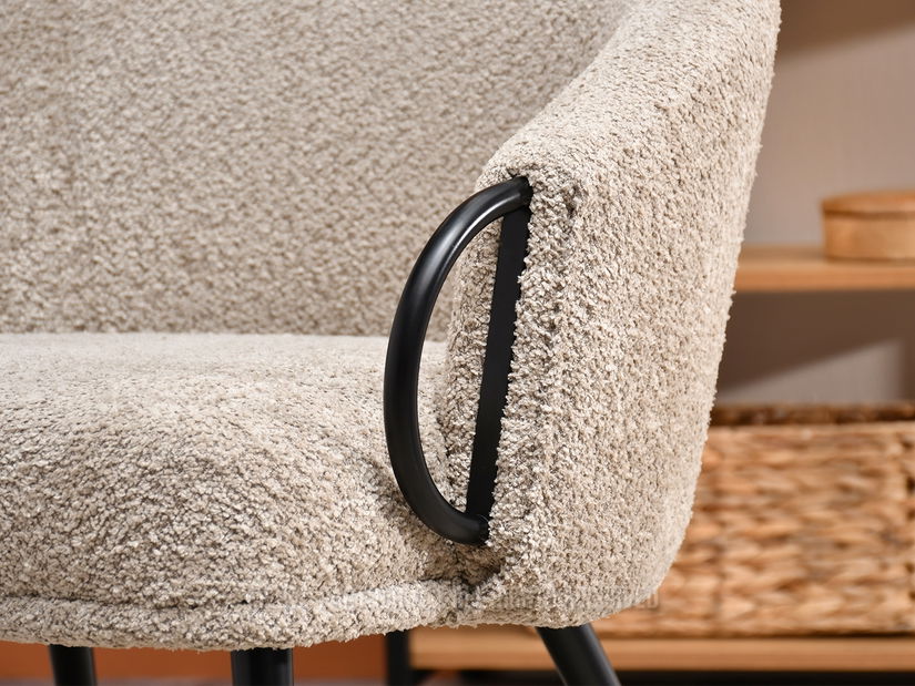 Křeslo Carma F (tmavobéžová + černá)