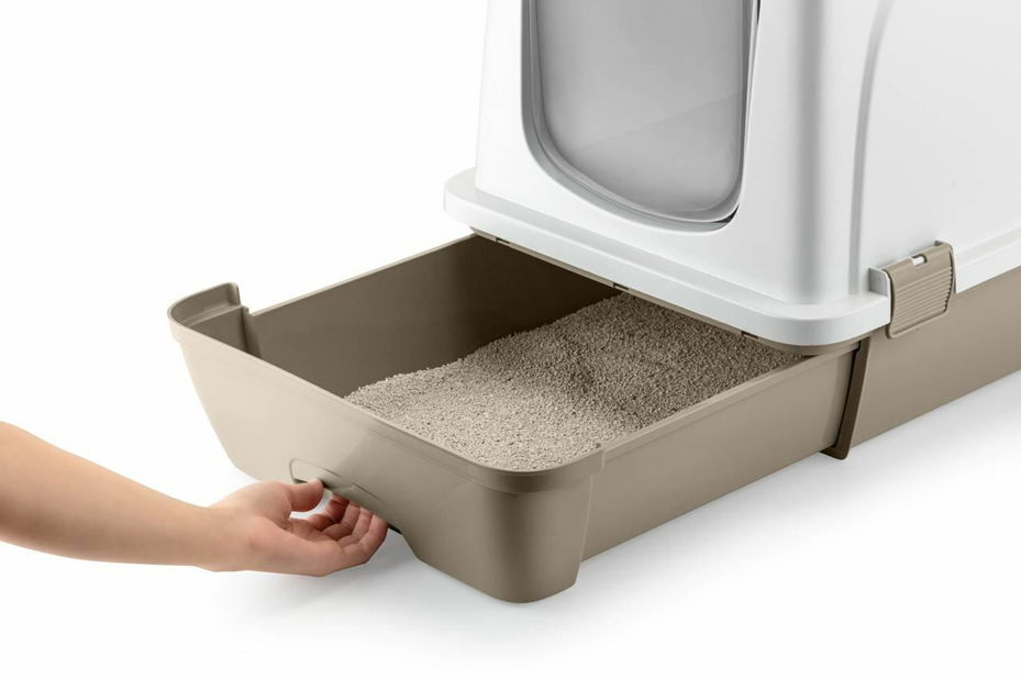 Kočičí záchod Catty (bílá + cihlová)