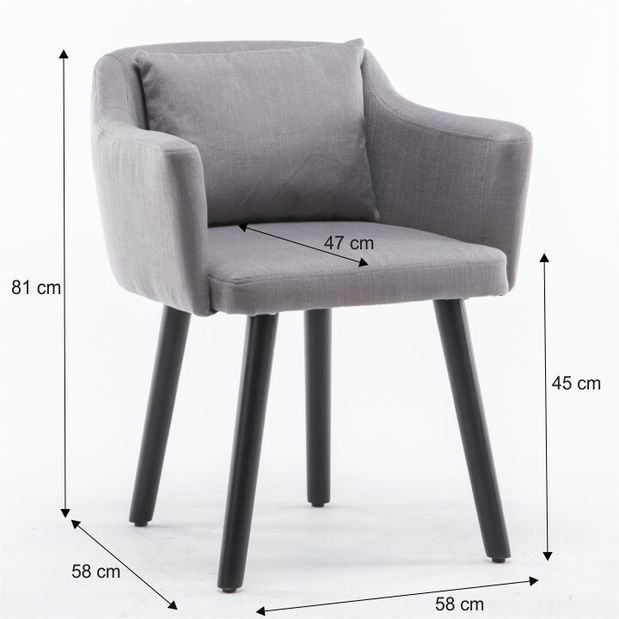 Křeslo Dipsy (šedohnědá)