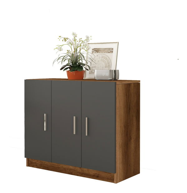 Skříňka Vincent 5 (ořech + antracit)