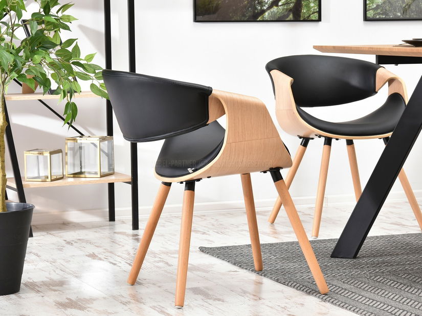 Židle Bjorn K (dub černý + dub)
