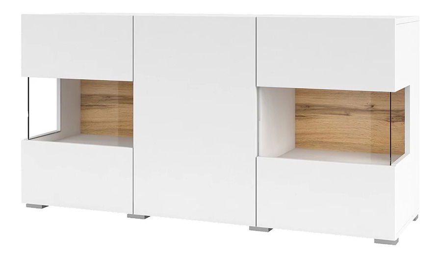 Vitrína Avernic Typ 25 (bílá + dub wotan)