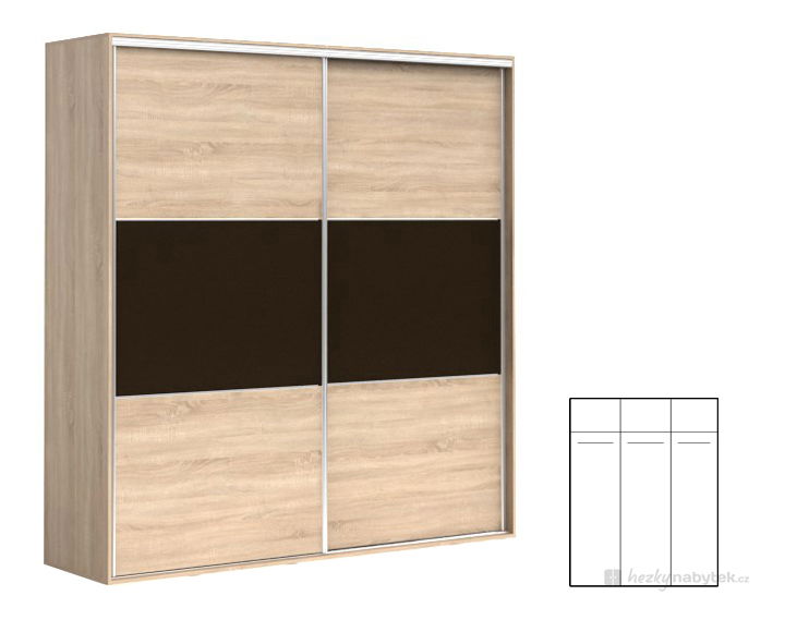Šatní skříň BRW F19 SZF2D/230