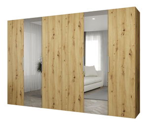 Šatní skříň 300 cm Mirabella 2 (dub artisan + kašmír)