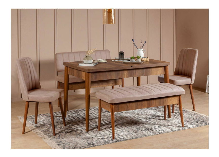 Lavice Vlasta 3 (ořech + kamenná) (s úl. prostorem)