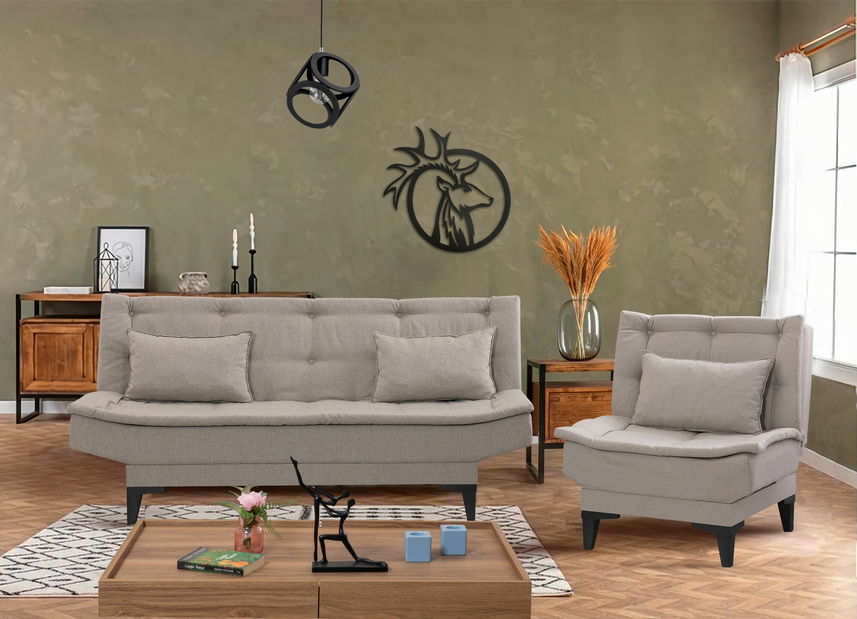 Sedací souprava 3+1 Santic (Krémová)