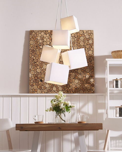 Závěsná lampa Mesci (bílá)