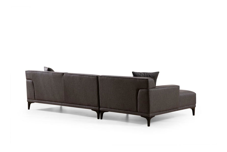 Rohová sedačka Petrafonzo (L) (antracit + černá)