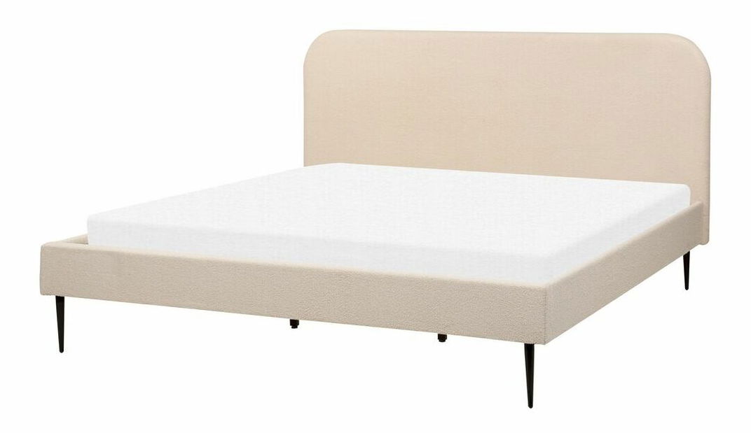 Manželská postel 180 cm Faris (béžové buklé) (s roštem)