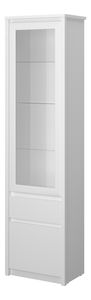Vitrína Ethan 1D1W1S (bílá)