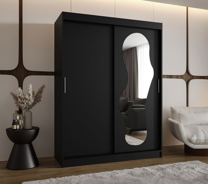 Šatní skříň 150 cm Ulta (černá)