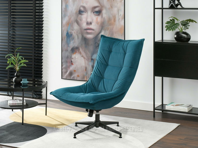 Křeslo Palma (tyrkysová + černá)