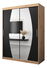 Šatní skříň 150 cm Eclipse (dub artisan + černá matná)