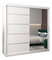 Šatní skříň 200 cm se zrcadlem Verika 2 200 (bílá)