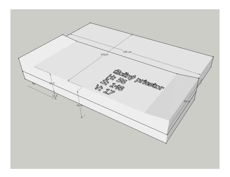 Pohovka Nora černá + šedá