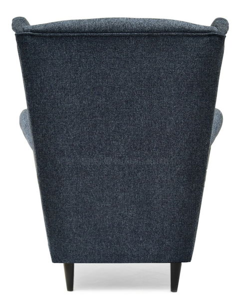 Křeslo ušák Margis (šedá + bílá)