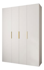 Šatní skříň 170 cm Carmela 40-4 (bílá + zlatá)