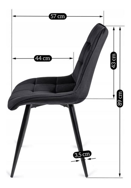 Jídelní židle Rango (černá)