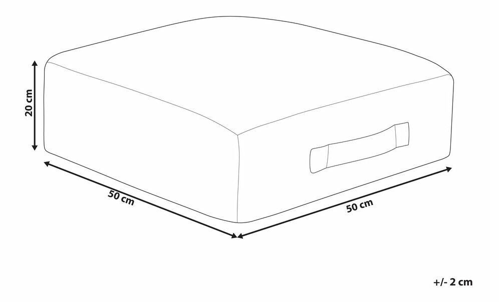 Polštář k sezení 50 x 50 x 20 cm Shassy (béžová)