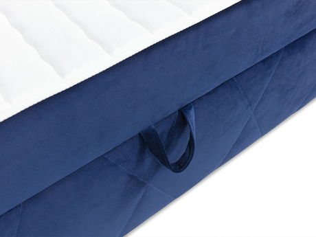 Manželská postel 160 cm Tebsano (světle šedá) (s roštem a matrací) (s úl. prostorem)