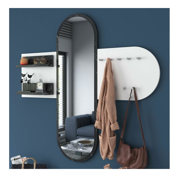 Předsíňová sestava Vosiku 2 (bílá + mramor světlý)