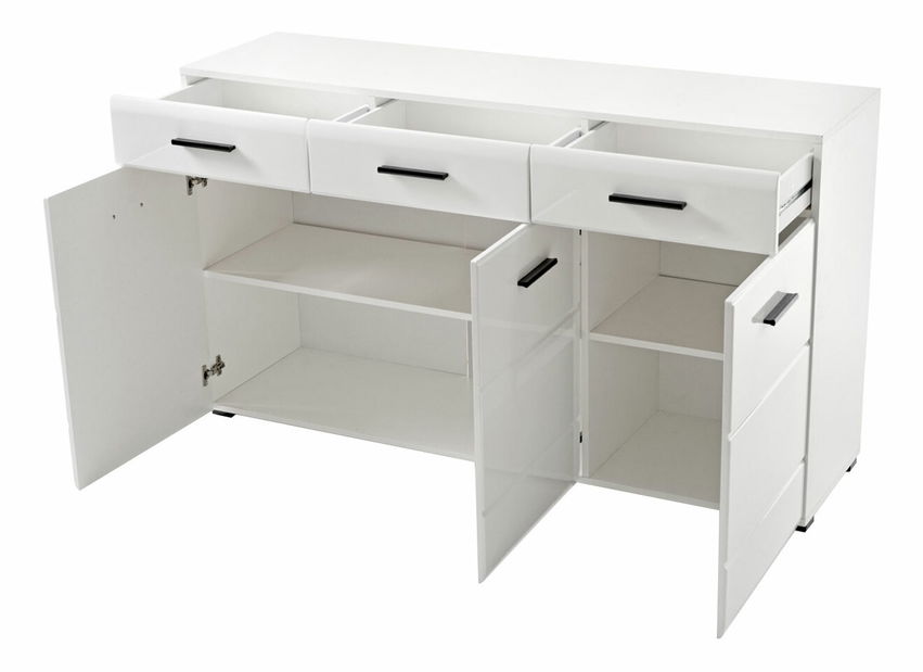 Komoda Lilith SB (bílá + lesk bílý)