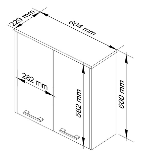Závěsná koupelnová skříňka Farid TYP5 (wenge + bílá)