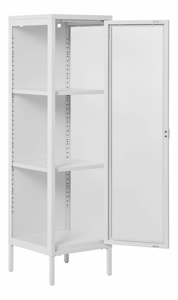 Úzká vitrína Brisbane Bisalia 7 (bílá)