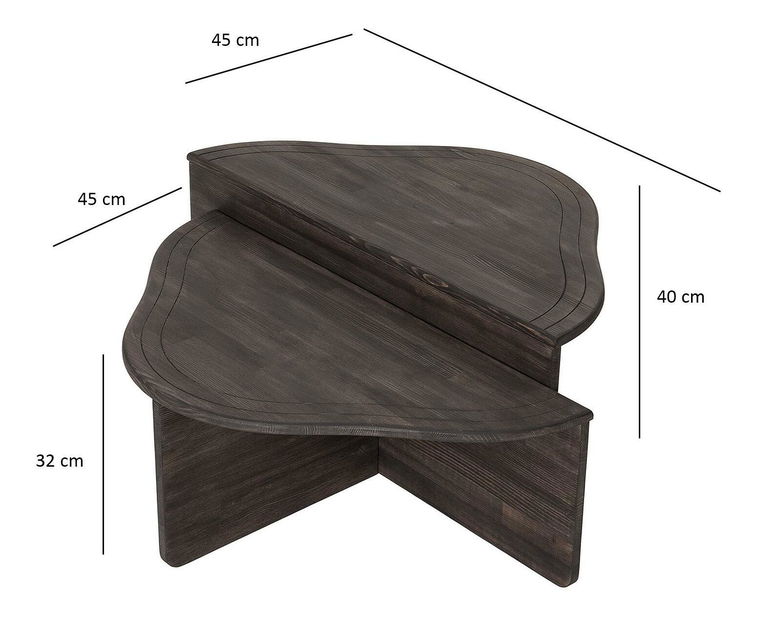 Konferenční stolek Altopia (antracit)