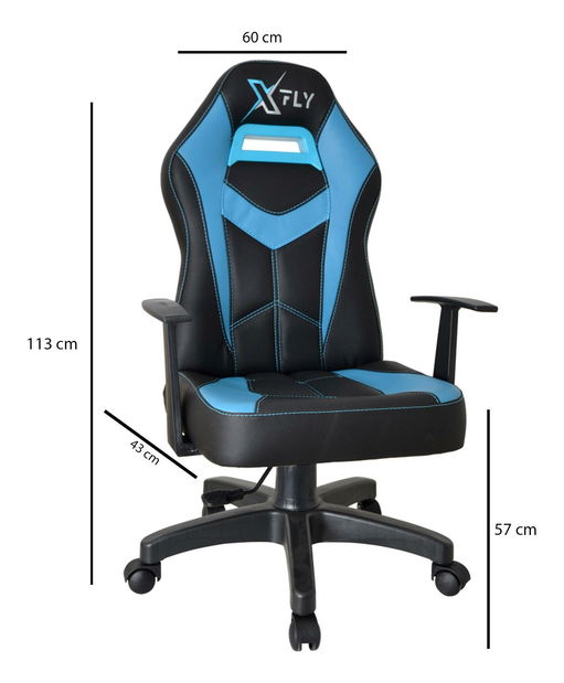 Kancelářské herní křeslo Vamivo 3 (modrá + černá)