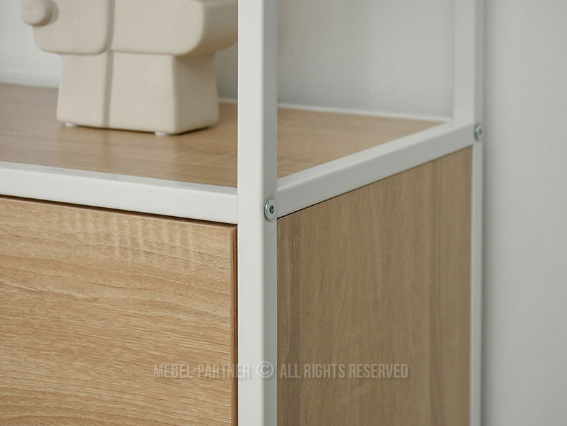 Regál Soren Reg (sonoma + bílá)