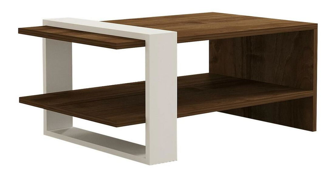 Konferenční stolek Falck 1 (ořech + bílá)