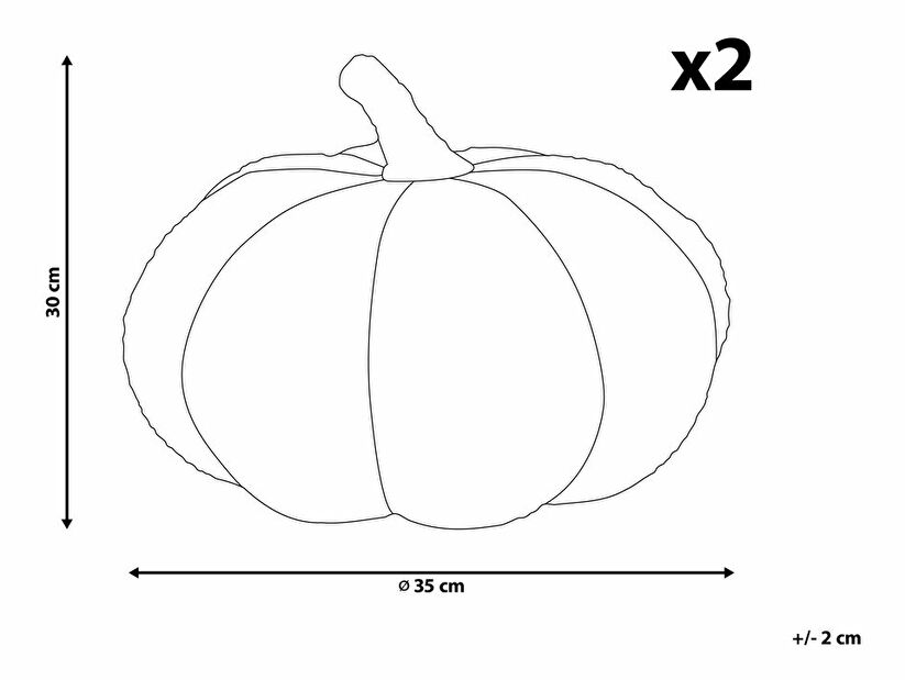 Sada 2 ozdobných polštářů ⌀ 28 cm Munchi (bílá)