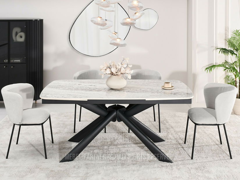 Jídelní stůl Deportaron (šedá + černá)