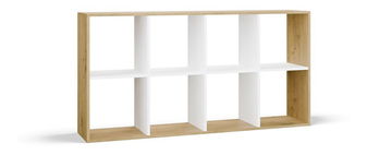 Regál Metros 4 (dub artisan + bílá)