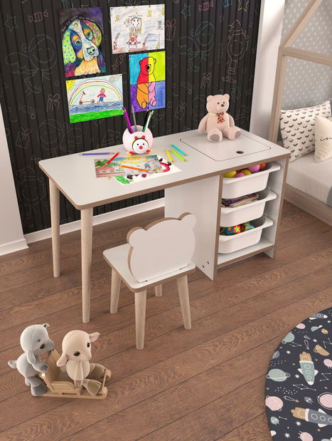 Dětský stolek se židlí Sonka 1 (bílá)