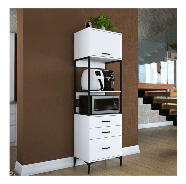 Policová skříň Jenaretta 135 (bílá)