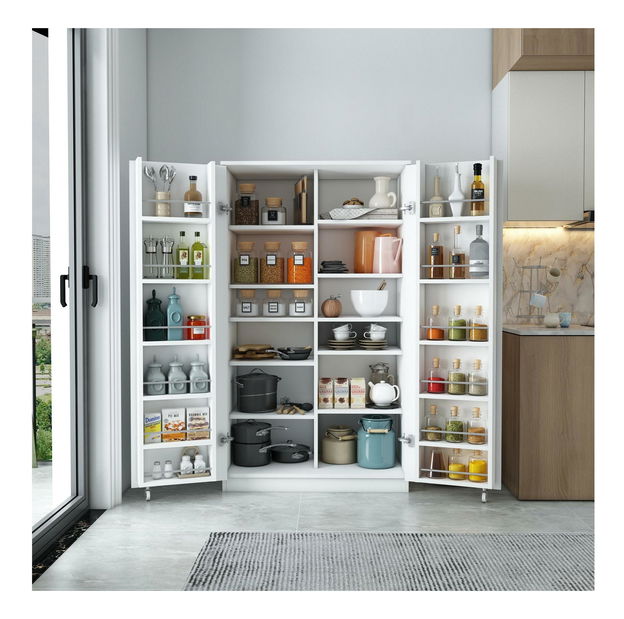 Potravinová kuchyňská skříňka Passek (bílá)