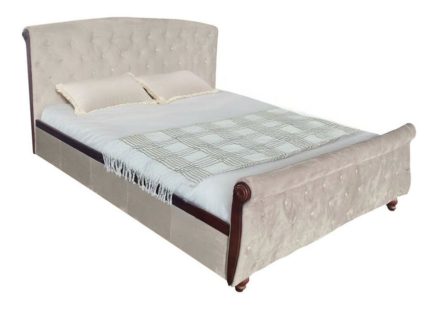 Manželská postel 180x200 cm Bretto (šedohnědá)Taupe Velvet látka)