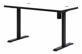 Elektrický výškově nastavitelný pc stůl Sonic (bílá + černá)