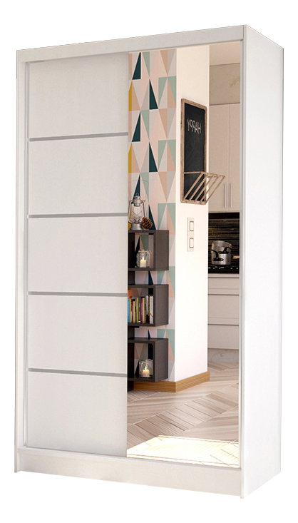 Šatní skříň Delana III (bílá)