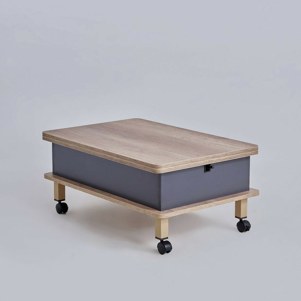 Konferenční stolek na kolečkách Ninno (alaska + antracit)