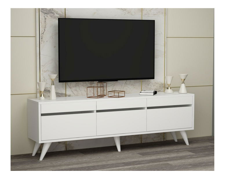 TV stolek/skříňka Siluke (bílá)