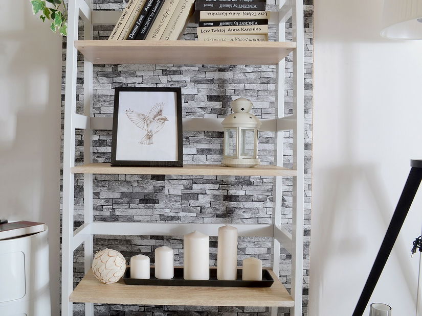 Regál Topaz (dub + bílá)